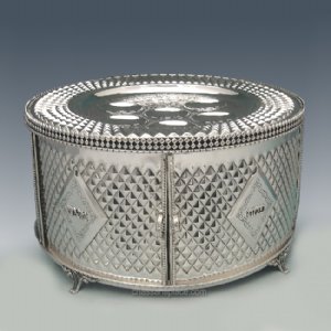 Chocolate Sterling Silver Seder Case