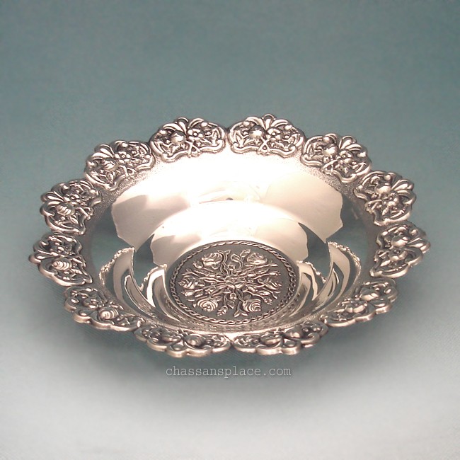 Roses Sterling Silver Medium Bowl