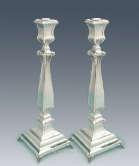 Large Zurich Silver Candlesticks - 16"