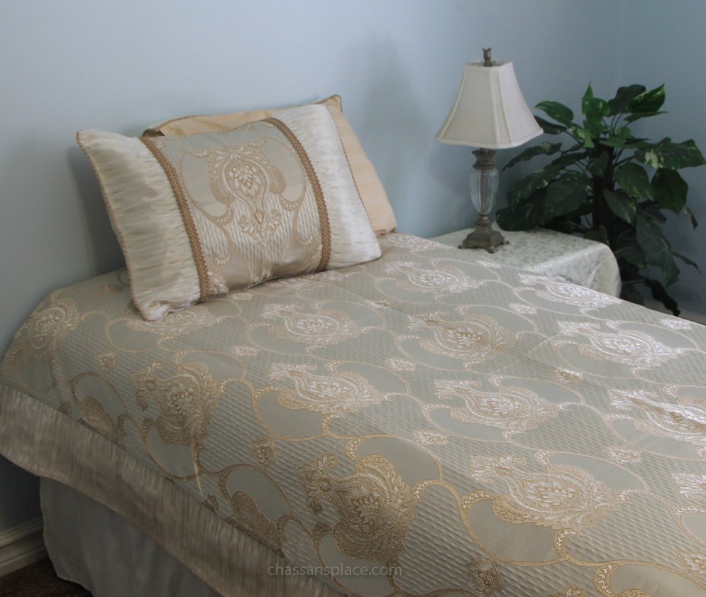 Palace Beige Brocade Linen Set - Tapestry 600-Thread Count