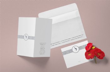 Royal Cover Border Wedding Invitation