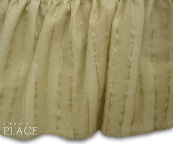 Sheer Style Dust Ruffle Set - Monterey Buff