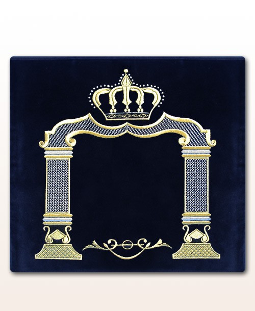 Pillars with crown Velvet Talit Bag
