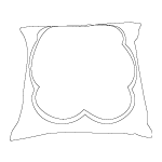 Matching Scalloped Throw Pillow