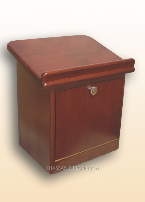 Solid Wood Table Top Shtender with Combination Lock