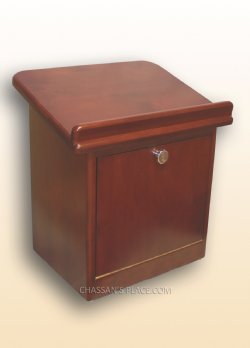 Solid Wood Table Top Shtender with Combination Lock