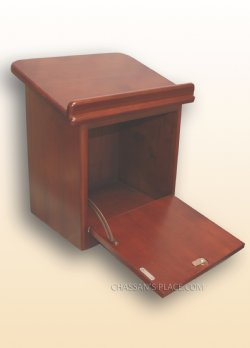 Solid Wood Table Top Shtender with Combination Lock