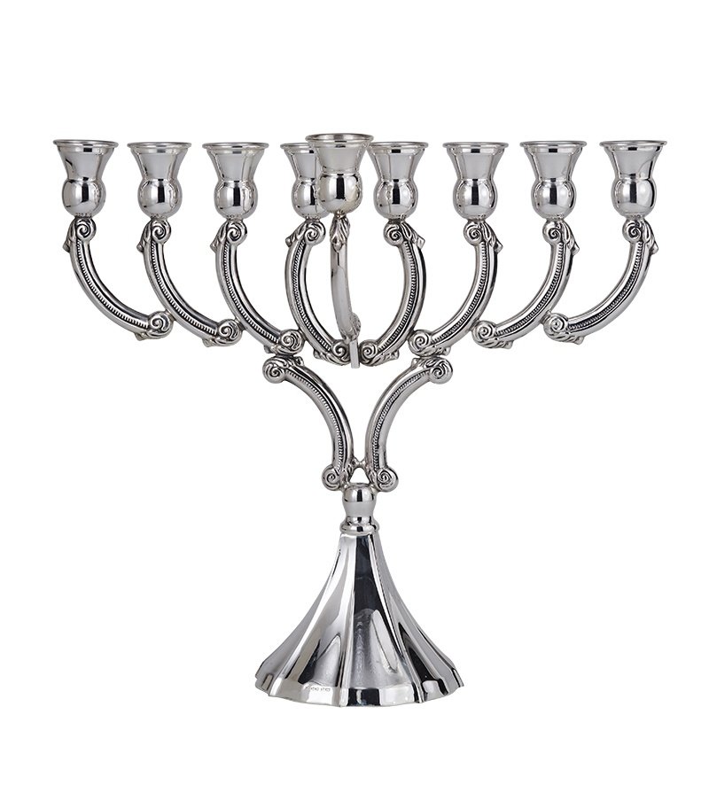 Hadad Vilon Arc Sterling Silver Menorah - 10"